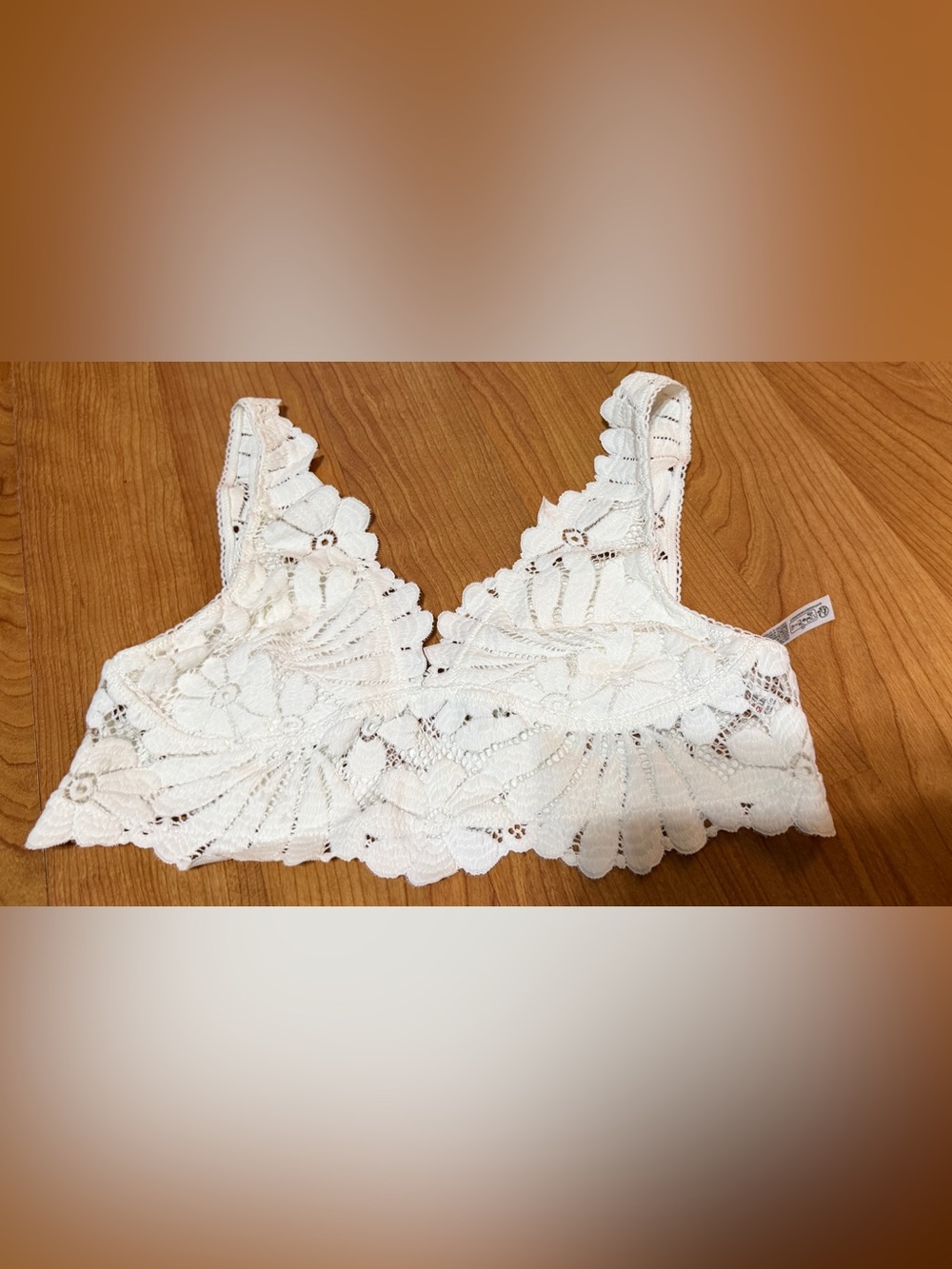 Intimately Free People Petal Party Lace Plunge Bralette White Size Large